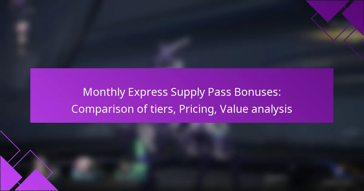 Monthly Express Supply Pass Bonuses: Comparison of tiers, Pricing, Value analysis
