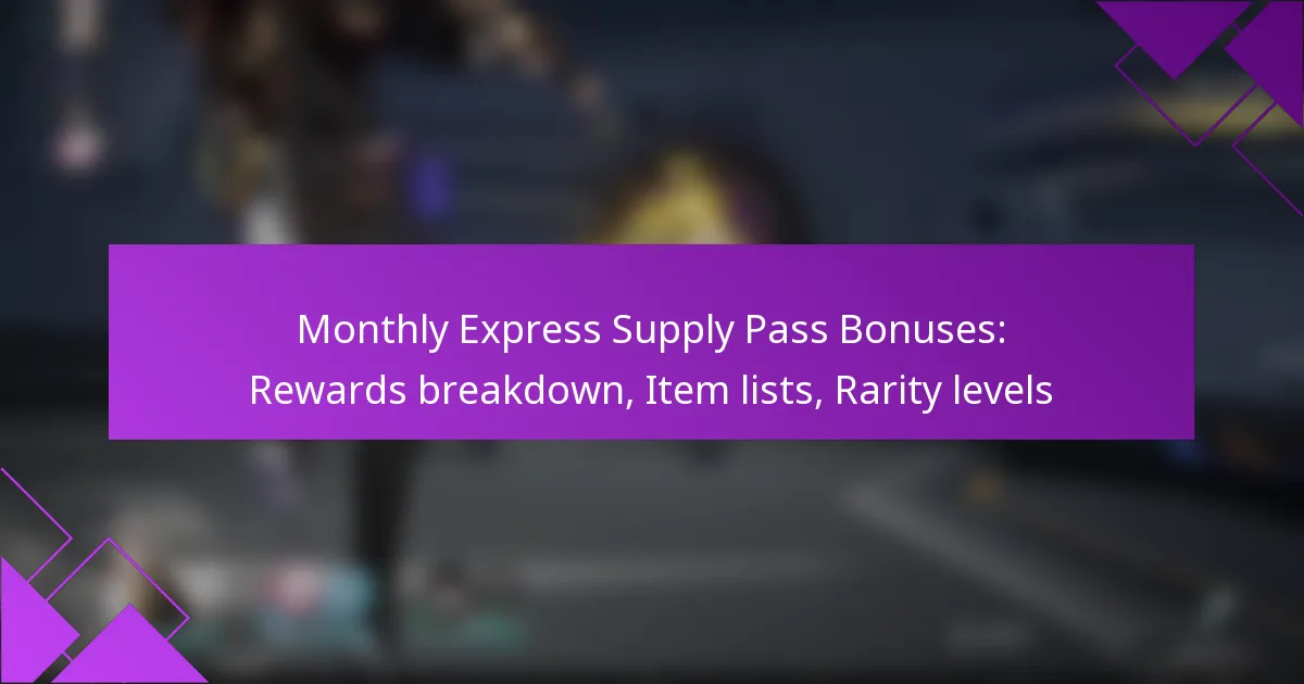 Monthly Express Supply Pass Bonuses: Rewards breakdown, Item lists, Rarity levels