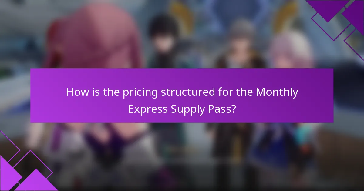 How is the pricing structured for the Monthly Express Supply Pass?