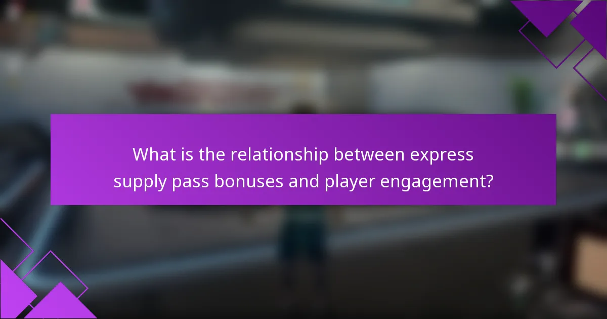 What is the relationship between express supply pass bonuses and player engagement?
